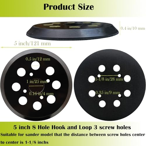 2PCS 5" Hook & Loop Sander Pad Fits Ryobi RS290 RS240 RS280 Ridgid