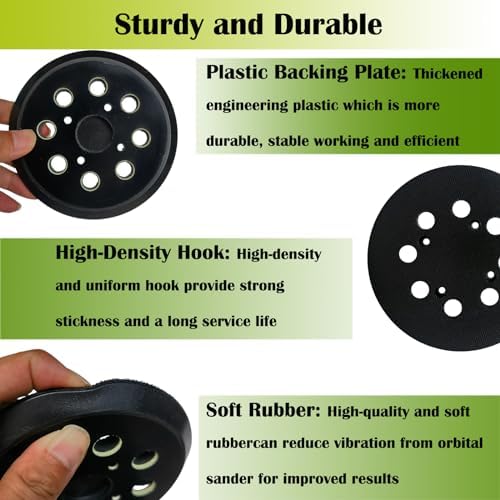 2PCS 5" Hook & Loop Sander Pad Fits Ryobi RS290 RS240 RS280 Ridgid