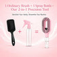 Hair Brush with Water Spray, 2-in-1 Misting Detangler for Wet Dry Curly Hair, Liquid Spraying Styling Tool with Refillable Bottle and Waterproof Storage Bag, Portable Travel Hairbrush Set