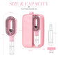 Hair Brush with Water Spray, 2-in-1 Misting Detangler for Wet Dry Curly Hair, Liquid Spraying Styling Tool with Refillable Bottle and Waterproof Storage Bag, Portable Travel Hairbrush Set