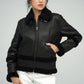 Black Merino Shearling Leather Jacket