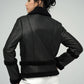 Black Merino Shearling Leather Jacket