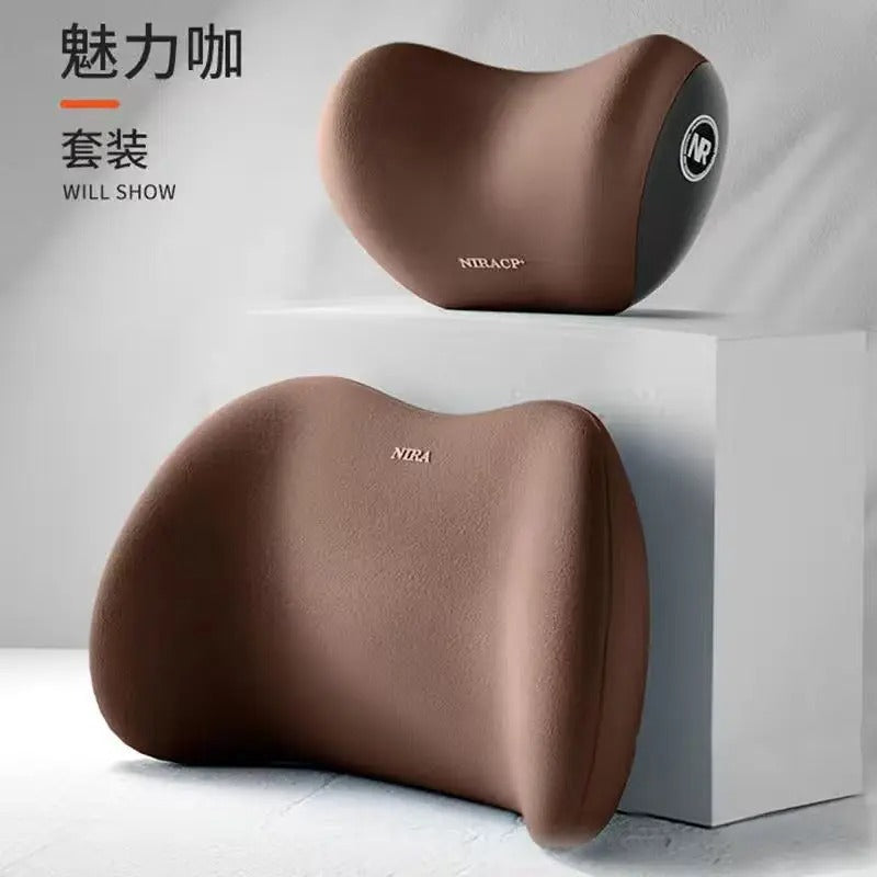 Car Headrest & Lumbar Support Cushion Pillow