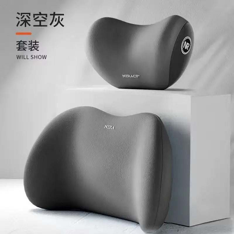 Car Headrest & Lumbar Support Cushion Pillow