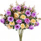 Artificial Flowers Silk Rose Wedding Home Festival Room Decoration Bride Bouquet Diy Scrapbooking Garland Wall Photography Props