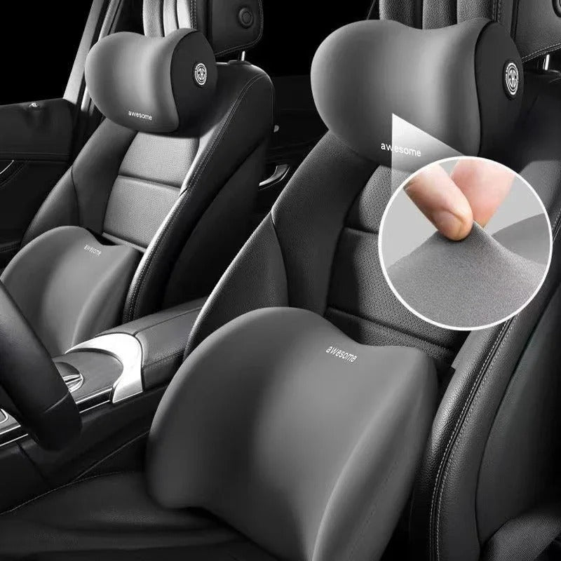 Car Headrest & Lumbar Support Cushion Pillow