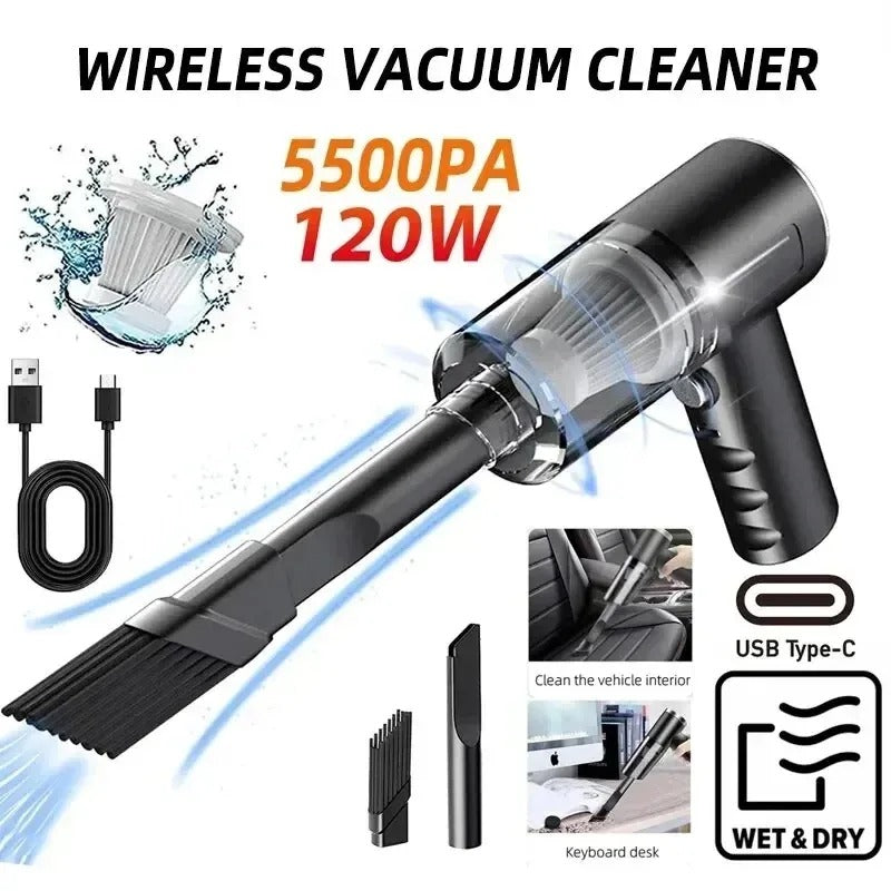 Strong Suction Portable Handheld Cordless Mini Car Vacuum USB Charging Multipurpose Cleaner For Car Home Office Sofa Pet Hair
