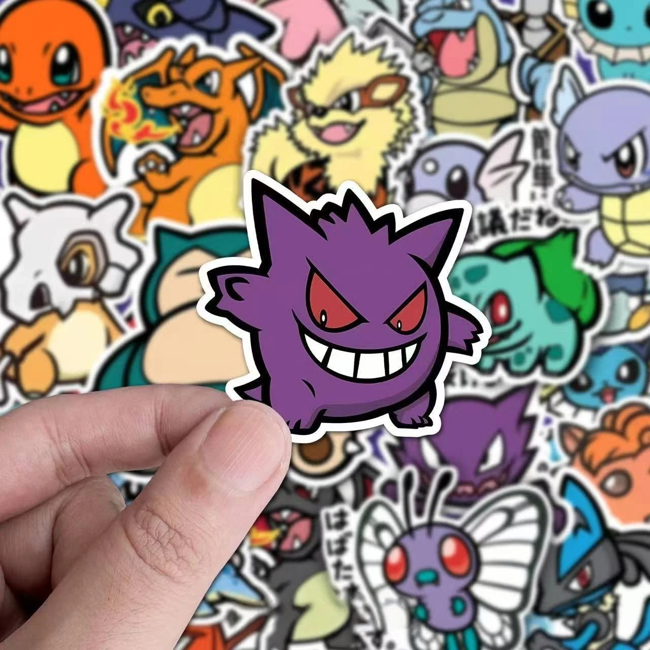 56PCS Cute Anime Pokemon Cartoon Pikachu Stickers Sealing Decoration Laptop Decals Graffiti Sticker Reward Gift DIY Kid Toy