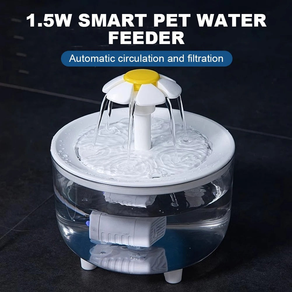 1200ml USB Cat Water Fountain Pet Drinking Dispenser Drinker Auto Filter Transparent Cat Drinker Automatic Cat Drink Bowl Filter
