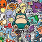 56PCS Cute Anime Pokemon Cartoon Pikachu Stickers Sealing Decoration Laptop Decals Graffiti Sticker Reward Gift DIY Kid Toy