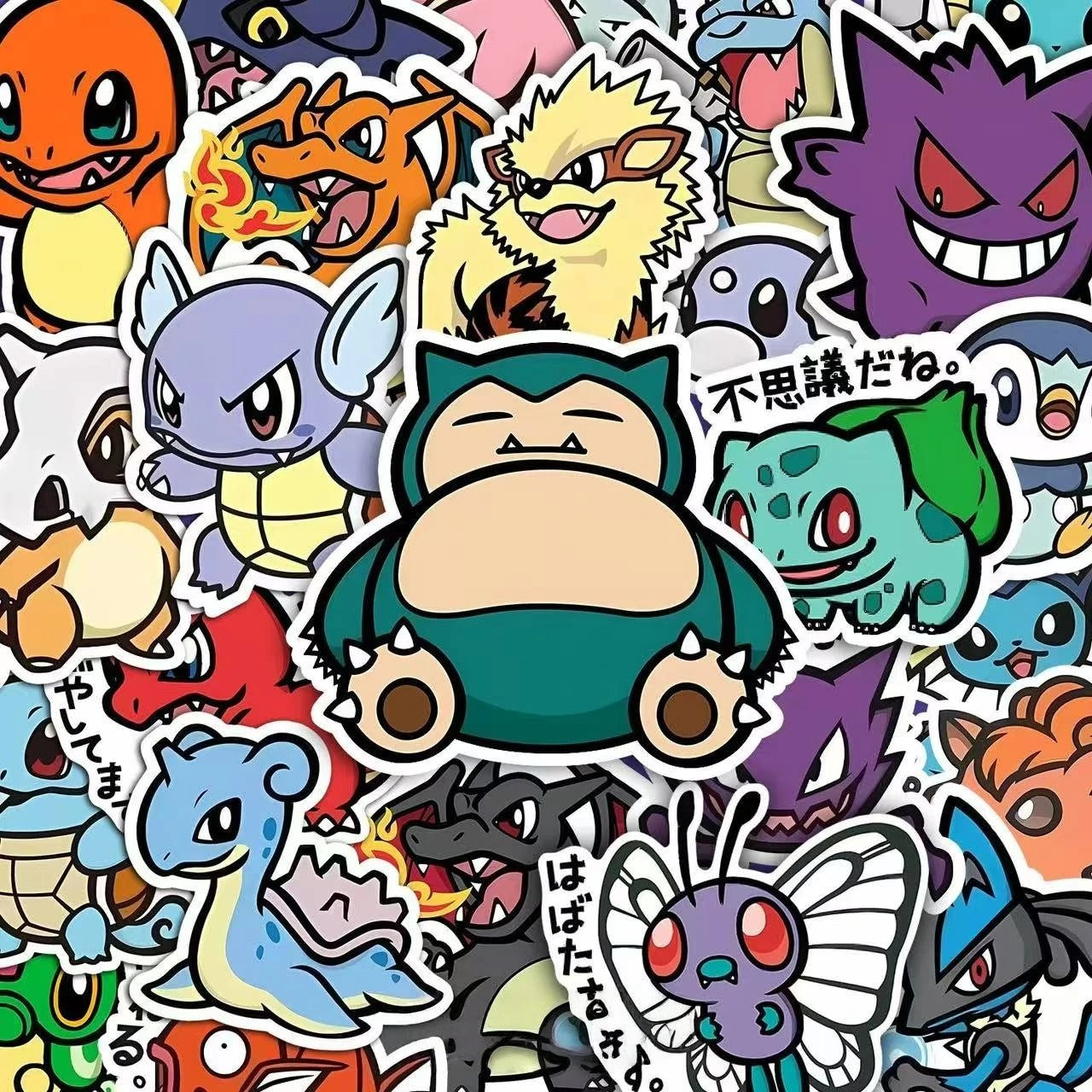 56PCS Cute Anime Pokemon Cartoon Pikachu Stickers Sealing Decoration Laptop Decals Graffiti Sticker Reward Gift DIY Kid Toy