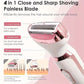 4-in-1 Rechargeable Electric Lady Shaver Set - Portable 500mAh Wet & Dry Painless Trimmer for Face, Nose, Legs & Underarms