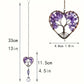 1pc Rainbow Crystal Sun Catcher, Tree Of Life Suncatchers Heart Shaped Hanging Ornament Chakra Stones Window Crystal Ball Prism
