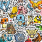 56PCS Cute Anime Pokemon Cartoon Pikachu Stickers Sealing Decoration Laptop Decals Graffiti Sticker Reward Gift DIY Kid Toy