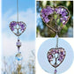 1pc Rainbow Crystal Sun Catcher, Tree Of Life Suncatchers Heart Shaped Hanging Ornament Chakra Stones Window Crystal Ball Prism