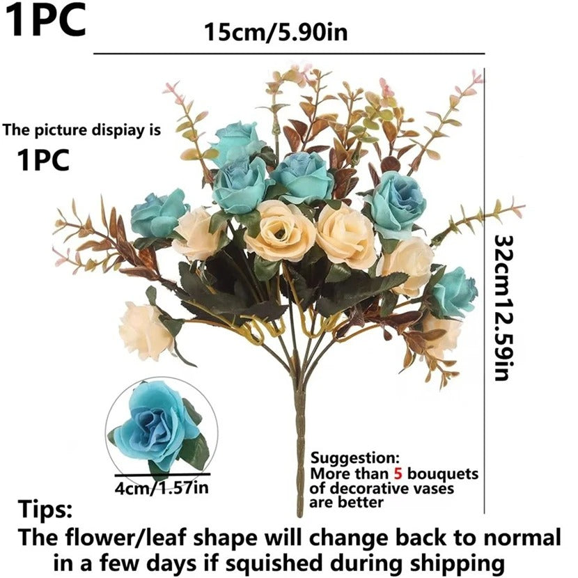 Artificial Flowers Silk Rose Wedding Home Festival Room Decoration Bride Bouquet Diy Scrapbooking Garland Wall Photography Props