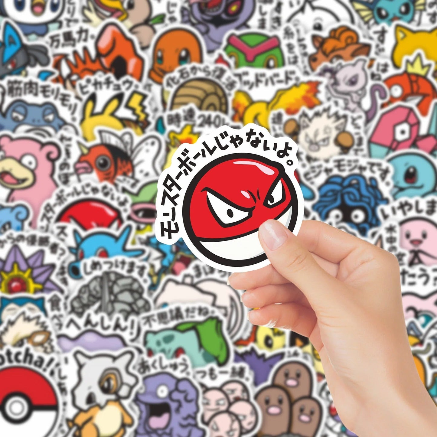 56PCS Cute Anime Pokemon Cartoon Pikachu Stickers Sealing Decoration Laptop Decals Graffiti Sticker Reward Gift DIY Kid Toy