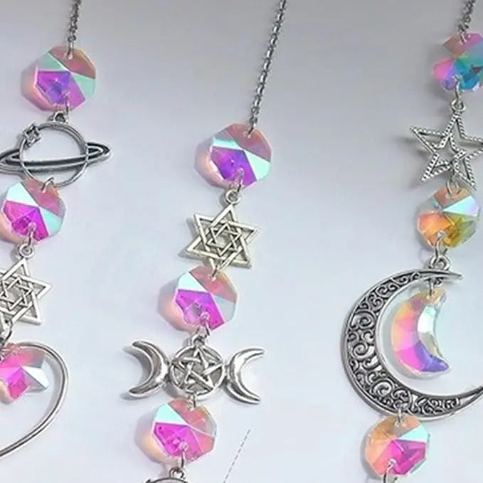 Crystal Wind Chime Rainbow Maker Sun Catcher Dream Catcher Pendant Home Garden Decor Wind Chime, Holiday, Festival, Home Decor,