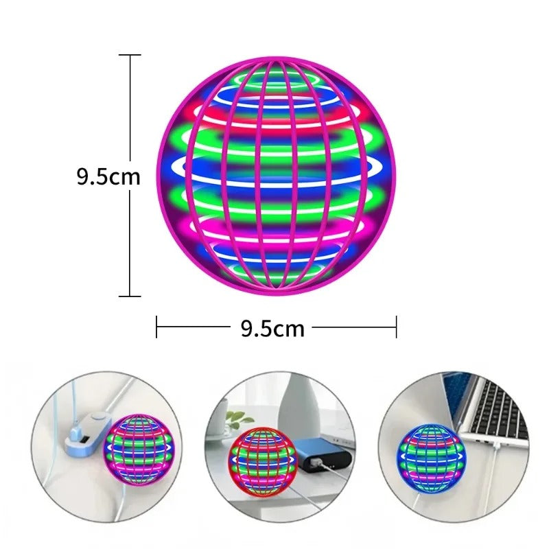 Magic Flying Ball LED Hover Spinner Hand Controlled Boomerang Toy Gift Kids