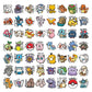 56PCS Cute Anime Pokemon Cartoon Pikachu Stickers Sealing Decoration Laptop Decals Graffiti Sticker Reward Gift DIY Kid Toy