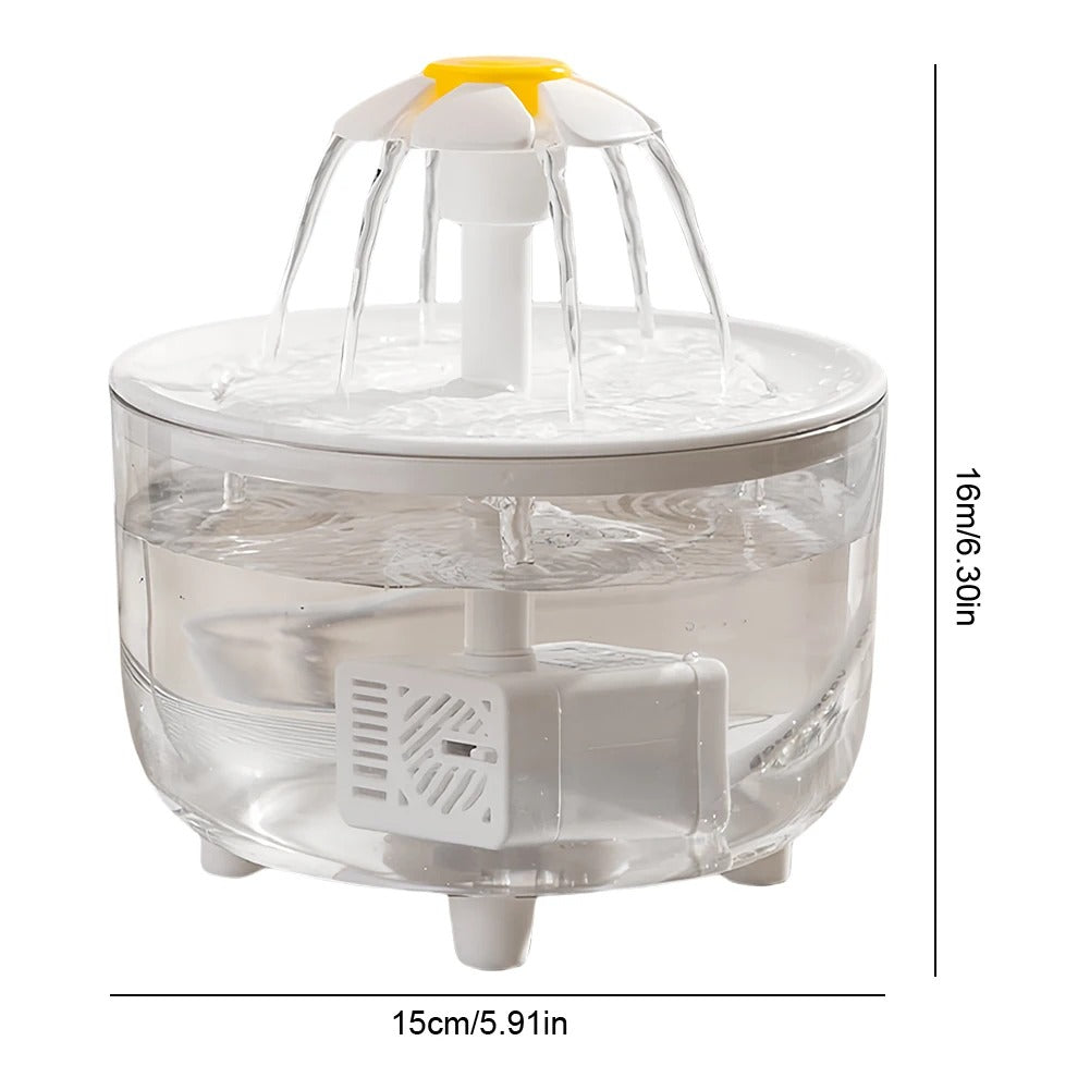 1200ml USB Cat Water Fountain Pet Drinking Dispenser Drinker Auto Filter Transparent Cat Drinker Automatic Cat Drink Bowl Filter