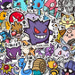 56PCS Cute Anime Pokemon Cartoon Pikachu Stickers Sealing Decoration Laptop Decals Graffiti Sticker Reward Gift DIY Kid Toy