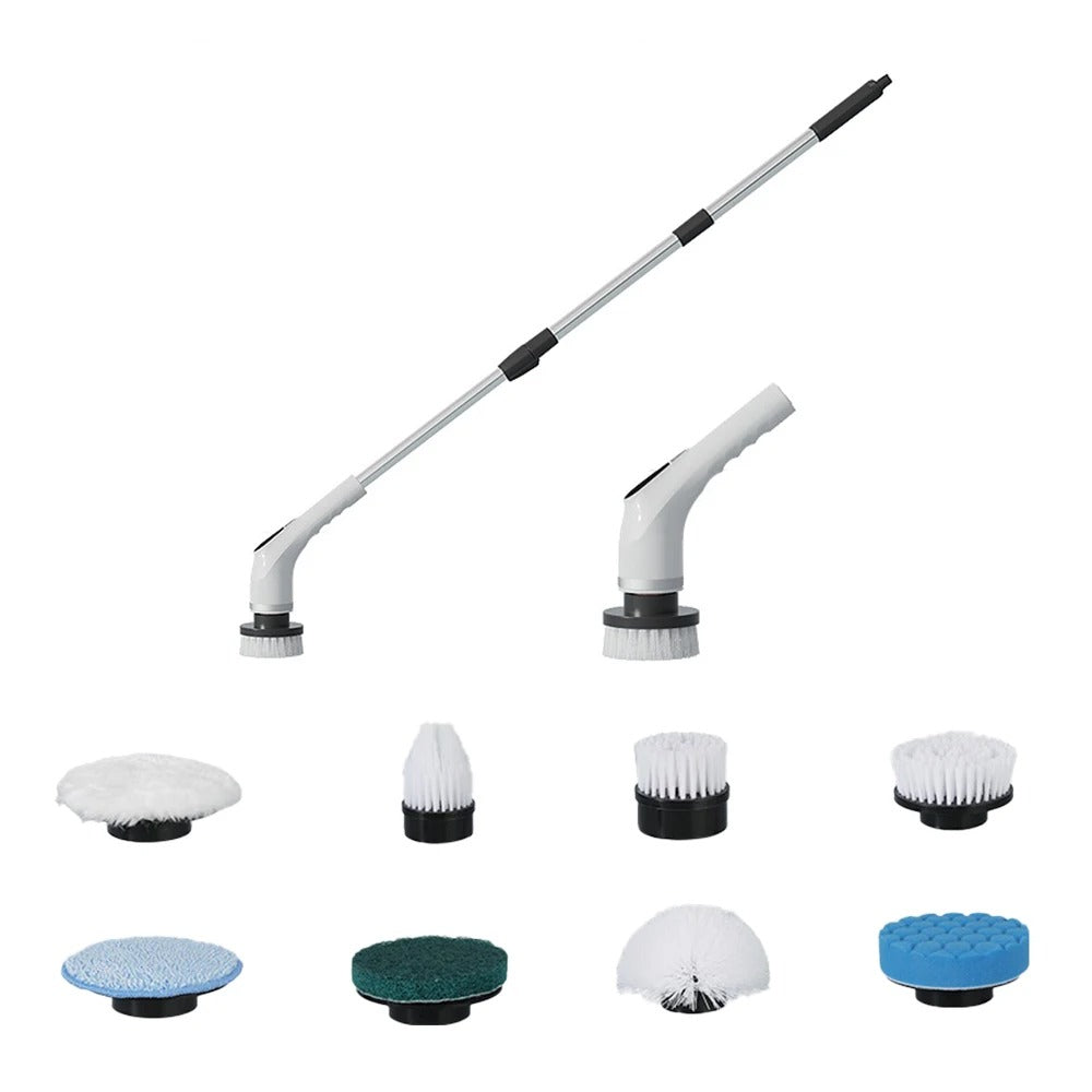 Electric Cleaning Brush 3-Gear Handheld Cordless Rotating Scrubber With Extended Handle Spin Scrubber For Bathroom Kitchen Floor