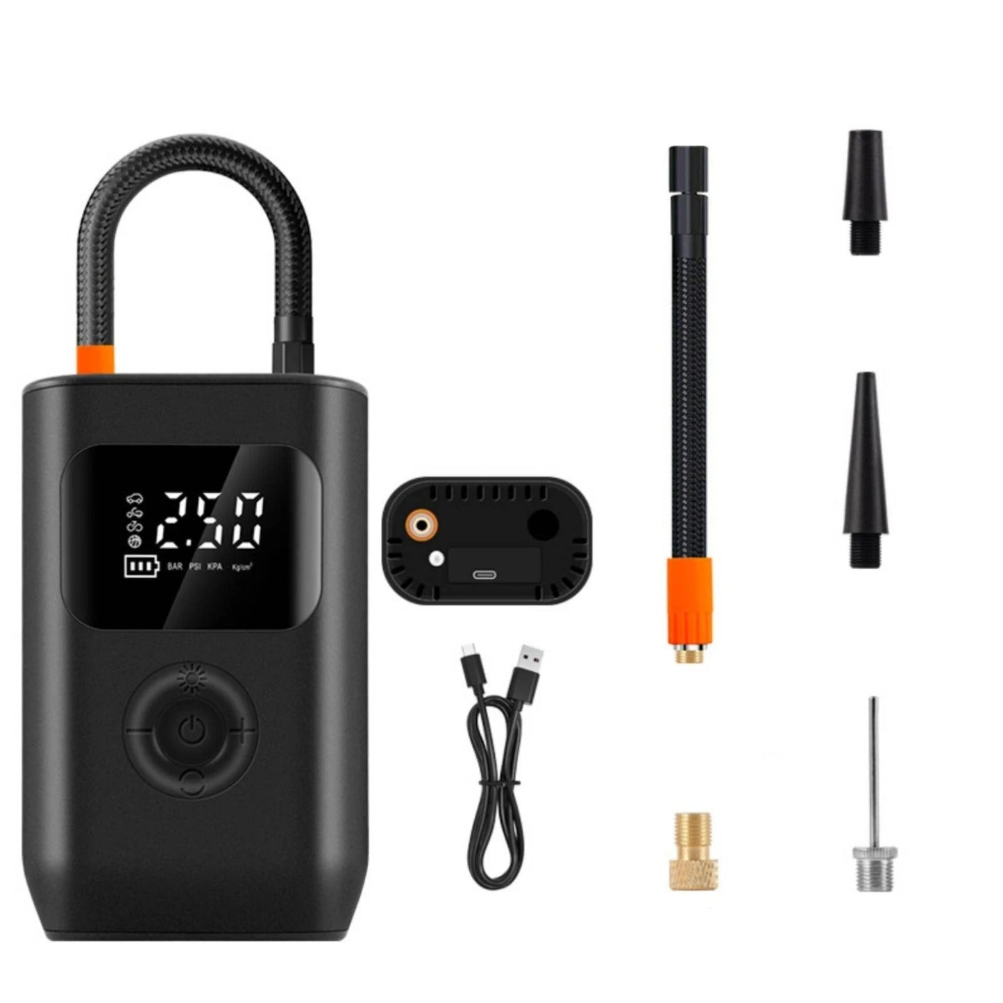 Tire Inflator with Gauge Electric Portable Tire Inflator for Drivers, Roadside Emergencies