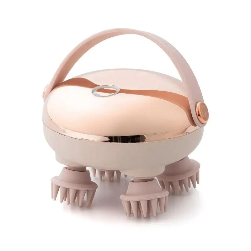 Wireless Head Massager With Red Light Therapy Heat Function 4 Claws Kneading Scalp Massage For Stress Relief Hair Growth